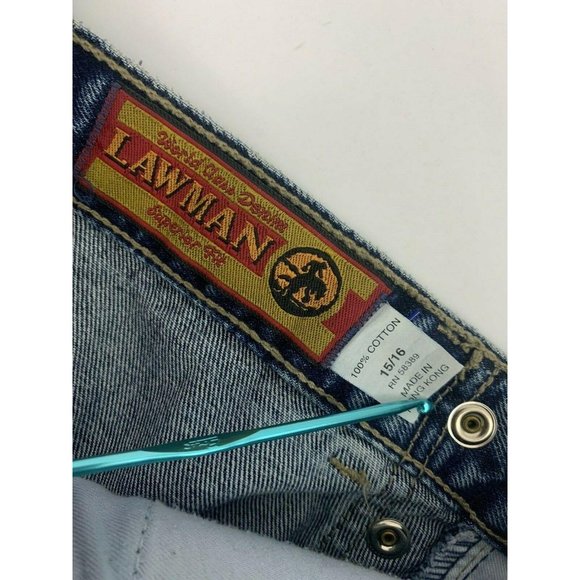 Vintage Lawman Women 15/16 Denim Western Jeans - Picture 8 of 10